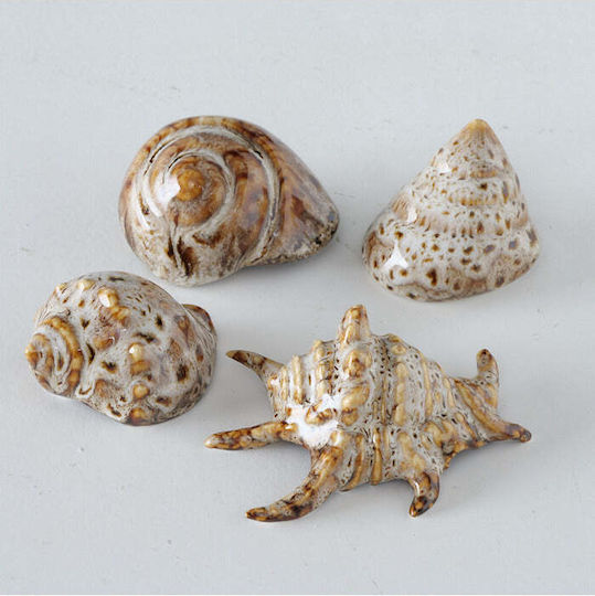 Οστρακο 4/ass Πορσελανη Alyssa 7x6x4cm Μπεζ Καφε