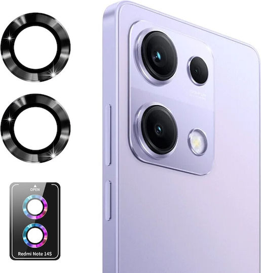 Προστασίας Προστασία Κάμερας Tempered Glass Μαύρο για το Xiaomi Redmi Note 14S 4G