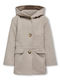 Kids' Coat with Hood Beige