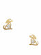 Polytimo Kids Earrings Studs with Stones from Gold