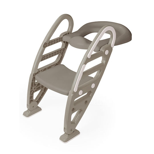 Dolu Toddler Toilet Seat Grey with Footrest, Handles & Cushion