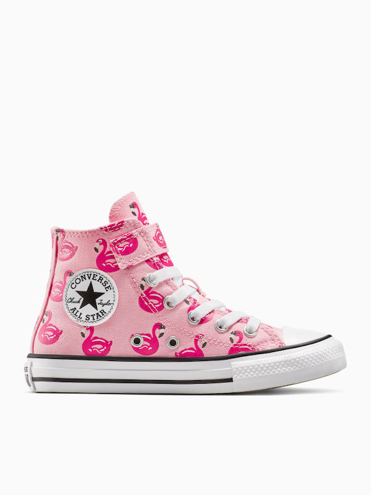 Converse Chuck Taylor All Star Παιδικά Sneakers High με Σκρατς Ροζ