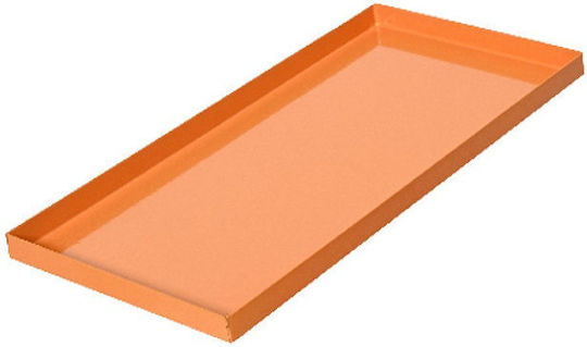 Kaemingk Platou Decorativ Metalic Portocaliu 1buc 28x14buc