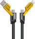 Powertech Braided USB to Type-C / Lightning 1m 3.25A Cable (PTR-0164)