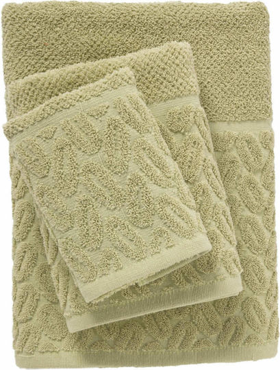 Das Home Bath Towel Set 3pcs 0782 Olive Weight 550gr/m²