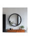 Pakketo Specio Wall Mirror with Black Wooden Frame Diameter 60cm 1pcs