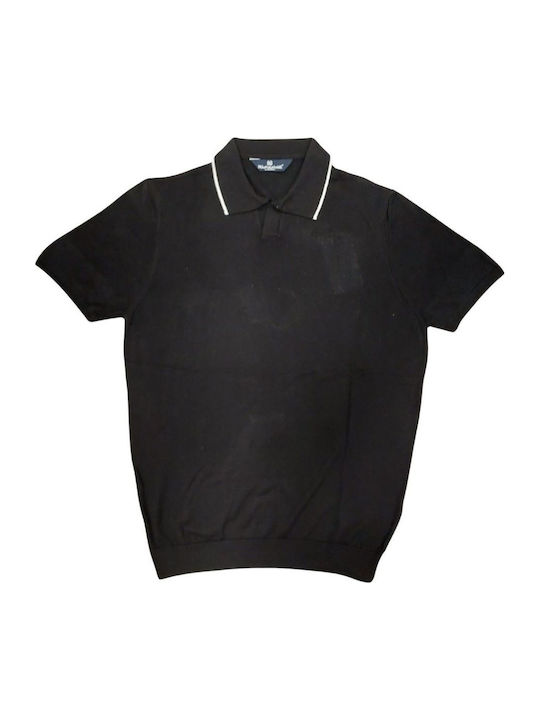 Monte Napoleone Polo Bluză cu mânecă scurtă Black