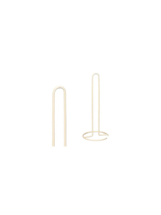 Atmosphera Βάση για Χαρτί Κουζίνας Μεταλλική Μπεζ 13x13cm 10870