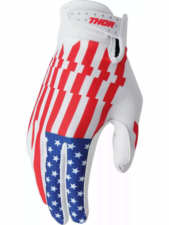 Thor Launchmode Herren Motocross-Handschuhe Whi...