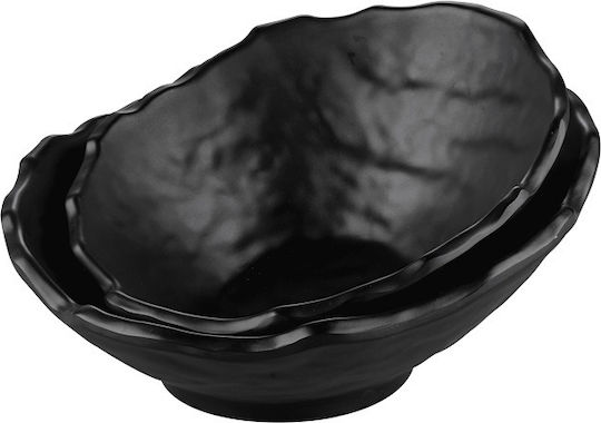 Novatex Serving Bowl Round made of Melamine Black with Diameter 23.2cm