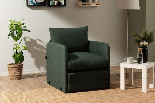 Saga Πολυθρόνα Κρεβάτι Green 68x70x66cm
