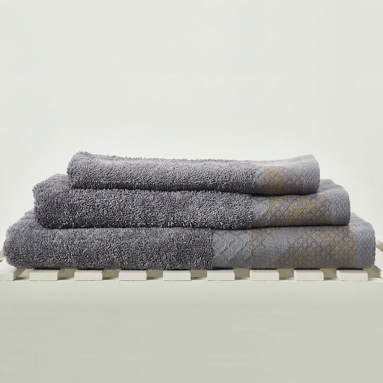 Whitegg Bath Towel Set 3pcs Gray Weight 500gr/m²