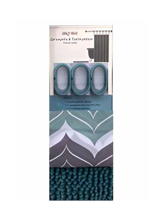Chios Hellas Shower Curtain Fabric 180x180cm Petrol