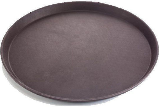 Chios Hellas Kunststoff Rund Serviertablett Rutschfest in Schwarz Farbe 35x35cm 20-32754 1Stück