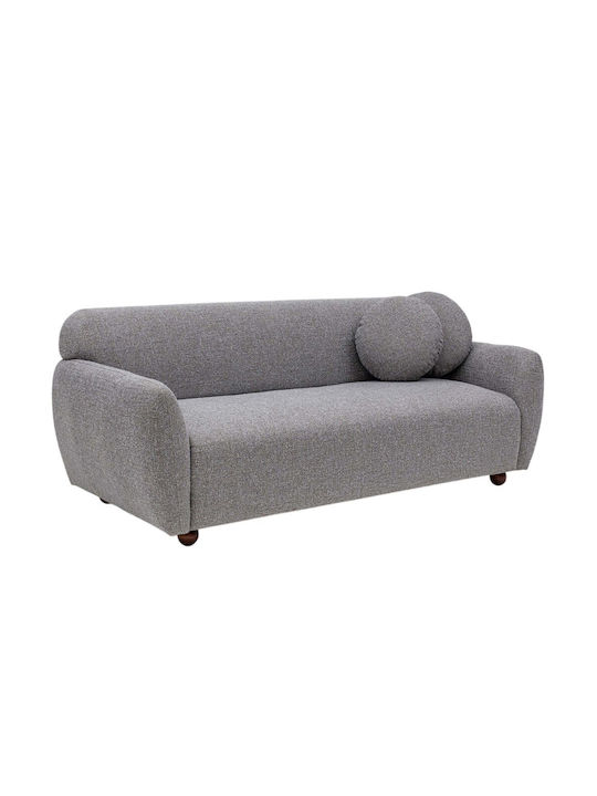 Eddy Τριθέσιος Καναπές Light Grey 223x83x86εκ.