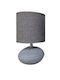 Chios Hellas Ceramic Table Lamp with Gray Shade and Base