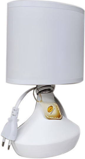 Chios Hellas Ceramic Table Lamp with White Shade and Base