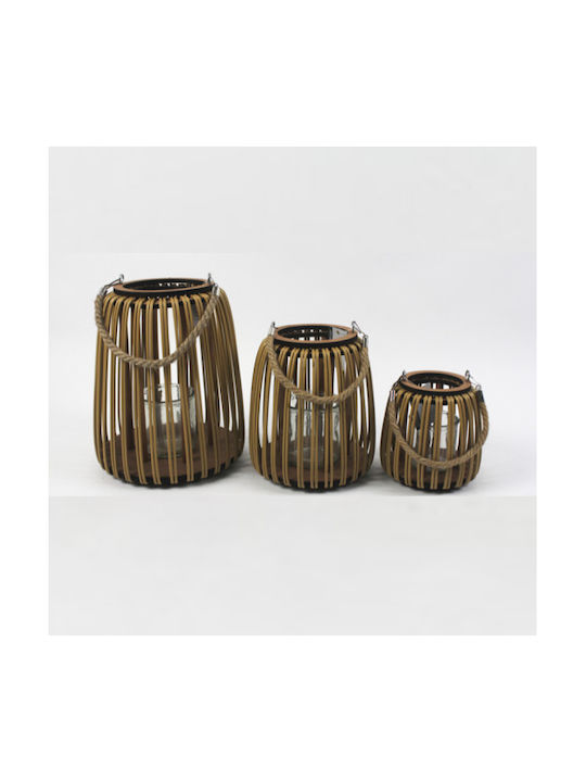 keleman Rattan Lantern Brown 25x25x31cm