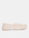Women's Flat Sandals Flatforms in Beige Color