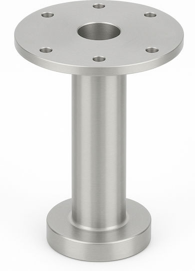 Metallisches Möbelbein mit Regulator Für Tisch Beistelltisch Couch 9x9x10cm Nickel