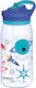 Quokka Kids Water Bottle Plastic with Straw 580ml (Various Designs/Colours)