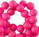 10 bucăți mărgele acrilice lucioase fucsia 8mm