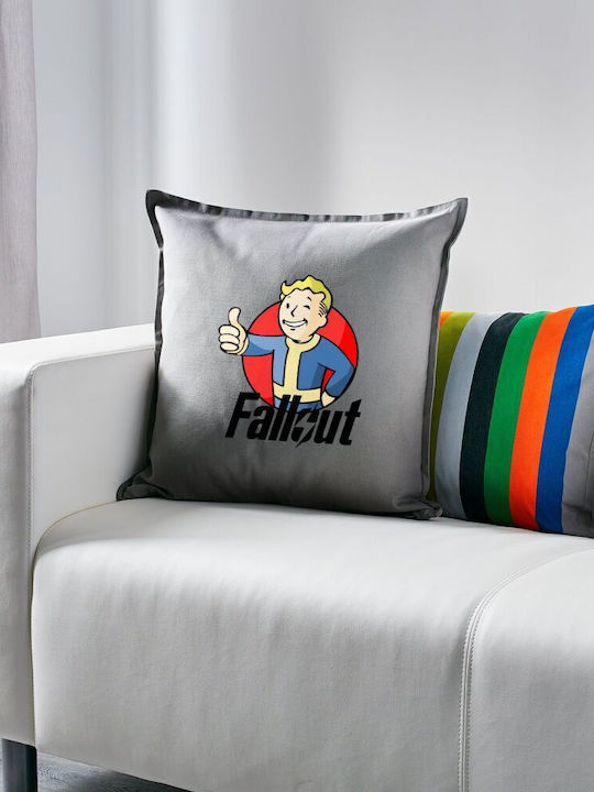 Fallout Vault Boy Μαξιλάρι Καναπέ Γκρι 100% Βαμ...