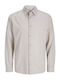 Long-sleeved Linen Shirt Beige