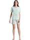 Happy People Summer Women's Pyjama Set Pink -1000