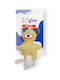 Glee Teddy Feather Tail Cat Toy Yellow 12x9cm