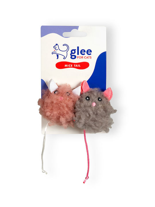 Играчка за котки с котешка мента "Весели мишки с опашки" 7x4см