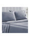 Whitegg Sheet for Single Bed with Elastic 110x200+35cm. Ba169 3-grey