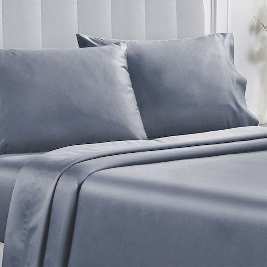 Whitegg Sheet for Single Bed with Elastic 110x200+35cm. Ba169 3-grey