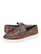 Leder Herren Mokassins in Tabac Braun Farbe