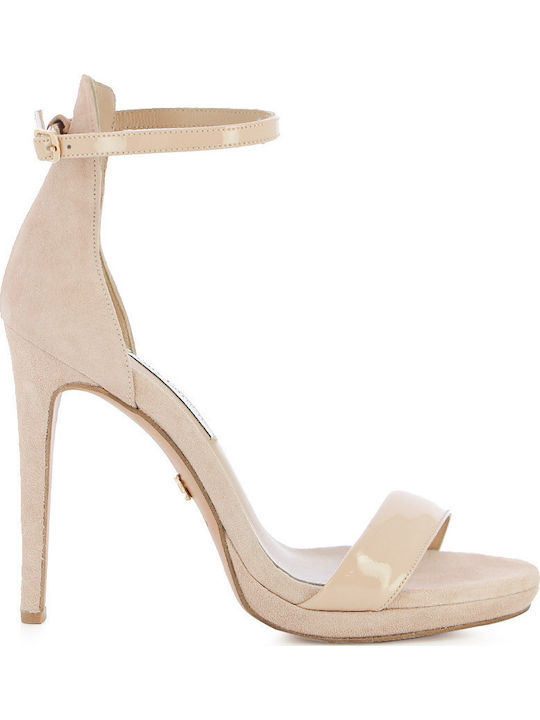 Guy Laroche Leder Sandalen Rosa
