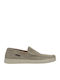 Suede Men's Loafers In Beige Colour