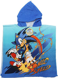 Sonic Παιδικό Πόντσο Θαλάσσης Microfiber Fast Dry 55x110εκ Ye18286 Μπλε
