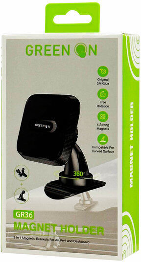Green On Car Mobile Mount with Magnet Black 70036777