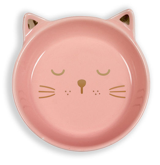 Glee Ceramic Bowl Food & Water for Dog & Cat 270ml in Pink Color