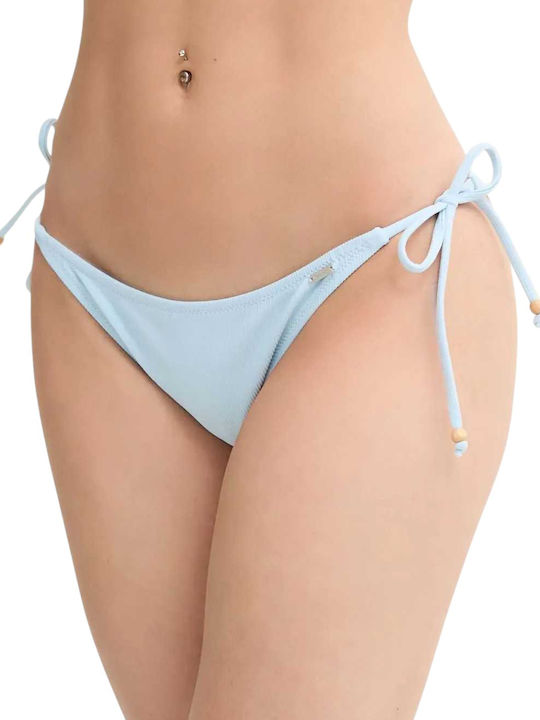 Slip Bikini Cu Dantelă Albastru