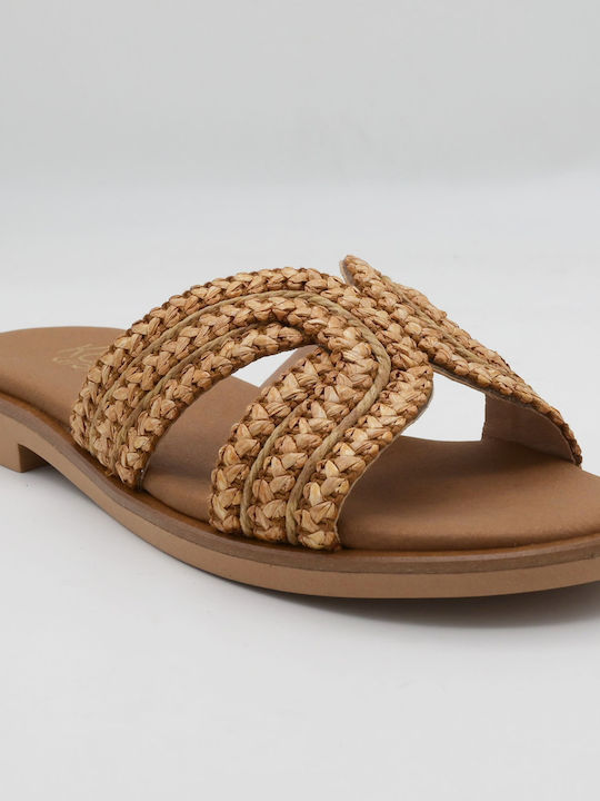 Kathy's Choice Women's Flat Sandals in Tabac Brown Color