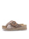 Damenplattformen Beige