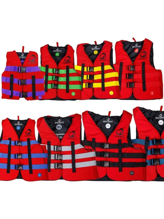 Spinera Professional Rental 600d Polyester Adult Life Jacket Red Black Water Sports