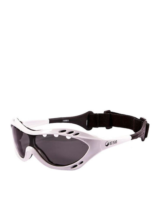 Ocean Sunglasses Damen Sonnenbrille mit Weiß Gestell und Schwarz Linse 11800.3