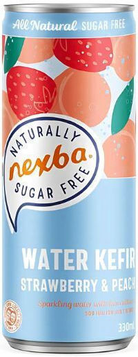 Water Kefir Strawberry Peach No Added Sugar 330ml