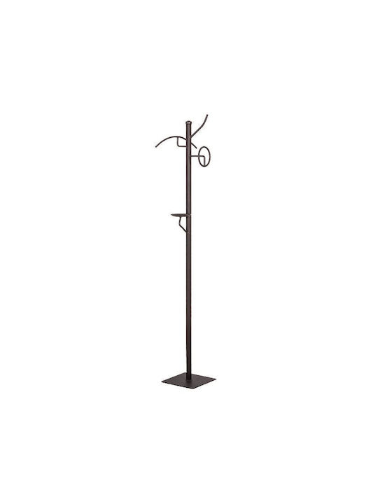 KS Kouppas Freistehender Kleiderständer Metallisch Schwarz 30x30x175cm
