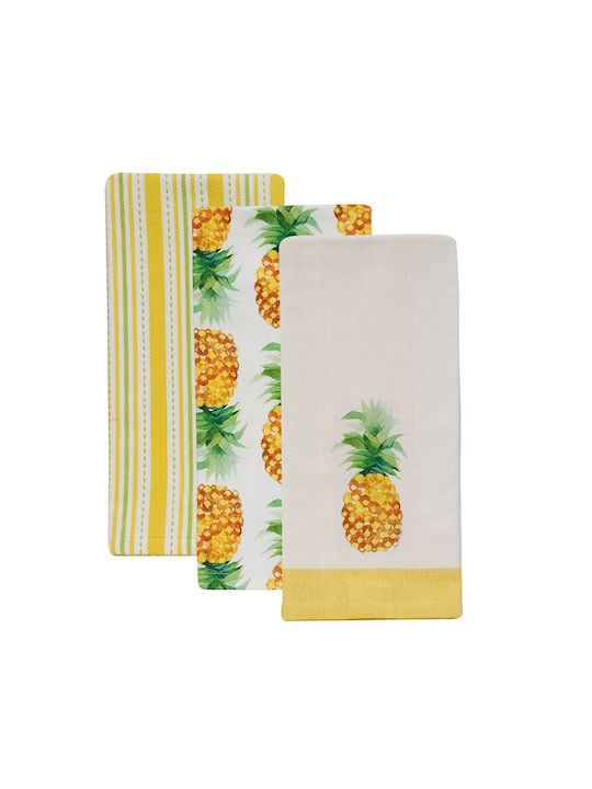 Kentia Fazzy Prosop din 100% Bumbac în Culoarea Galben 40x60cm 3buc Kentia Fazzy Prosop din 100% Bumbac în Culoarea Galben 40x60cm 3buc