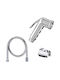 Set Bidet-Sprühkopf Chrom mit Schalter, Halter & Messingschlauch 100 cm Chrom 332orcrv Remer