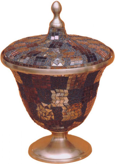 Galifas Glass Sweet Jar with Lid Brown 30x20cm