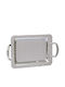 Galifas Edelstahl Rechteckig Serviertablett in Silber Farbe 45x30cm GB-2274-B 1Stück
